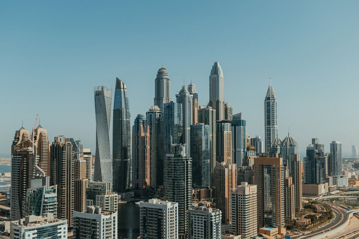 Dubai Marina, vedere aeriană